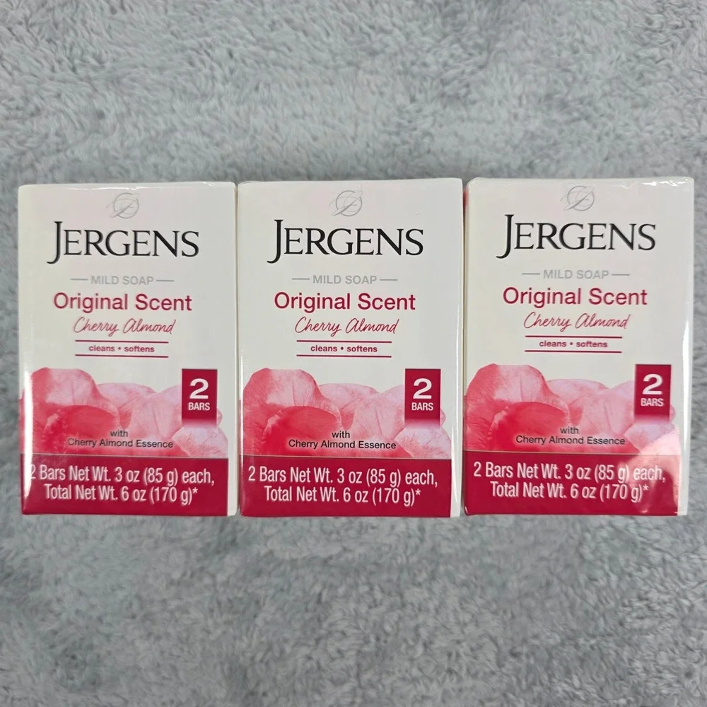 Jergens Mild Cherry Almond Bar Soap Original Scent 3oz 6-Pack Unisex Skincare